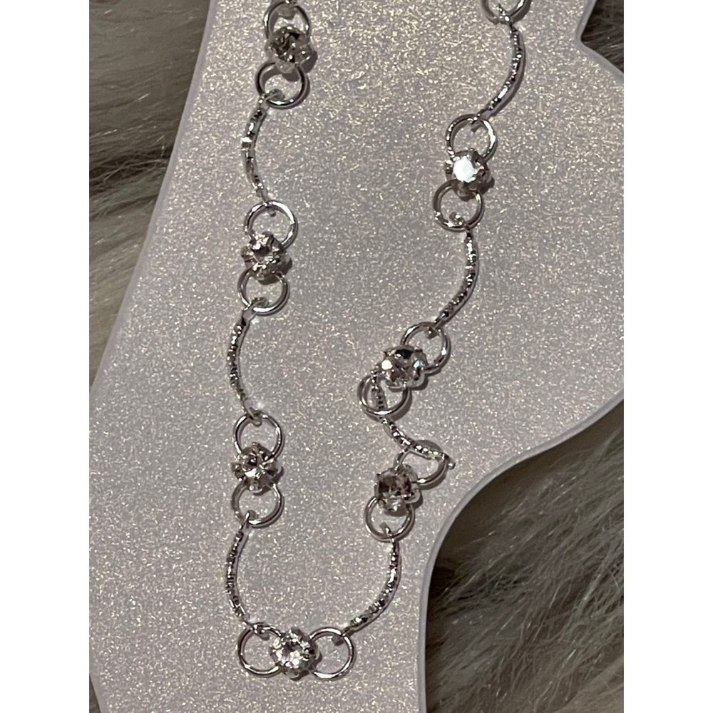 💖 Silver &Crystal Chain Link Anklet • 3 Anklets for $15💖